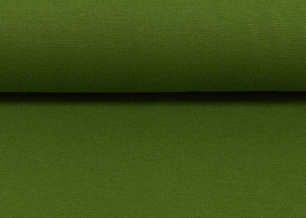 Heike Bündchenware glatt heugrün, Bündchenstoff Schlauchware Strickbündchen Swafing